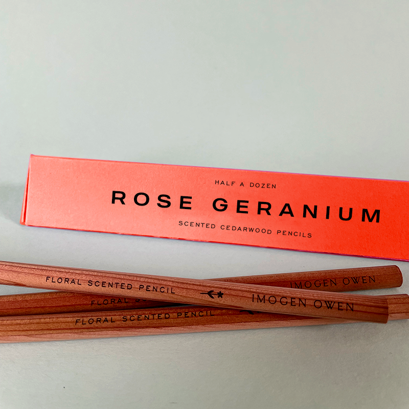 Rose Geranium Scented Pencils | Imogen Owen | AEDES.COM

